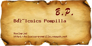 Bölcsics Pompilla névjegykártya